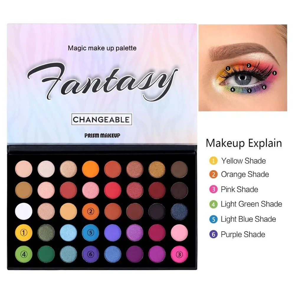 Highly Pigmented Eye Makeup Matte Shimmer Metallic Eyeshadow Palette